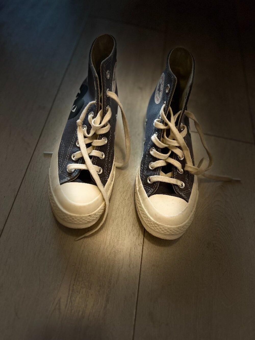 Comme des Garçons PLAY x Converse Chuck 70 Grey High Tops | Worn Once ❤️